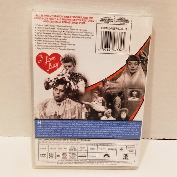 "I Love Lucy" Season 1 on DVD, NEW - Picture 2 of 8